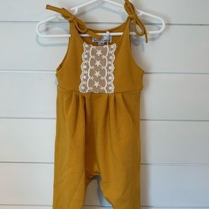 Baileys Blossoms mustard jumpsuit